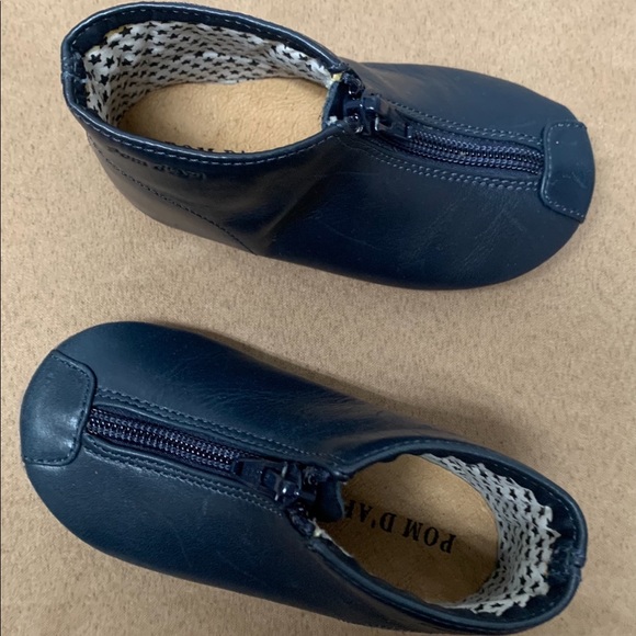 POM D'API NAVY ZIPPER SLIPPER BOOTIE - Picture 2 of 9